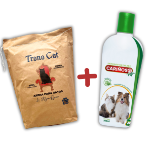 COMBO 6 Shampoo Cariñoso 220ml + Arena para Gatos PREMIUM