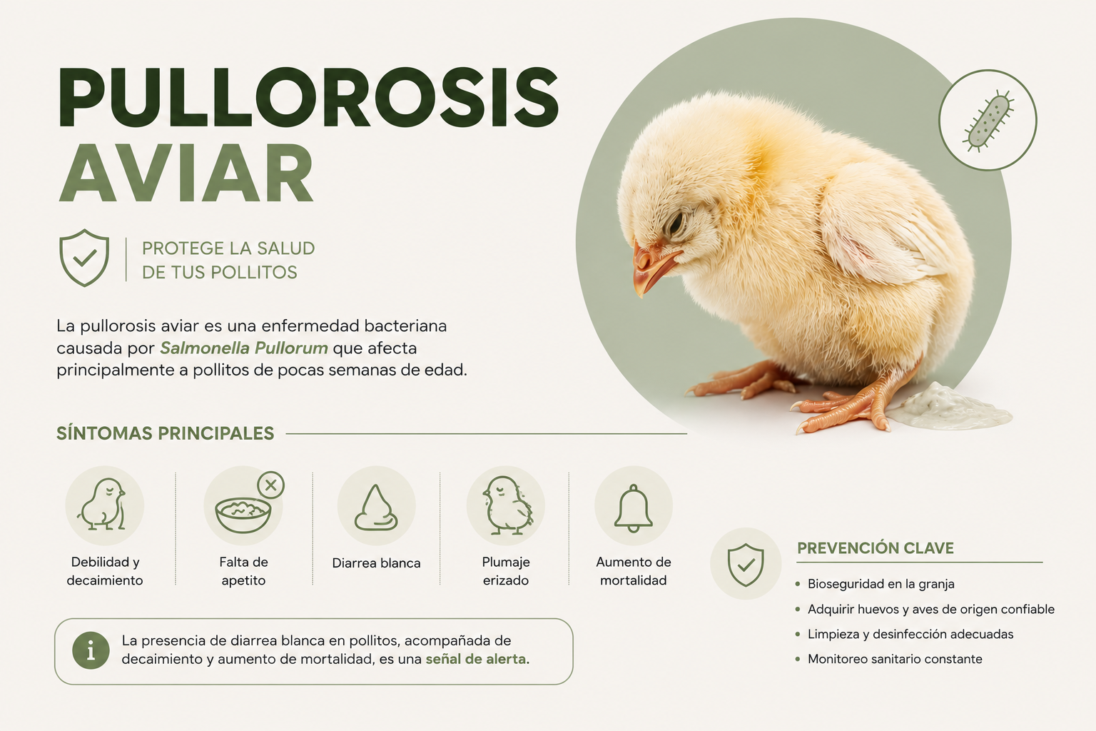 Sintomas de la Pullorosis aviar 